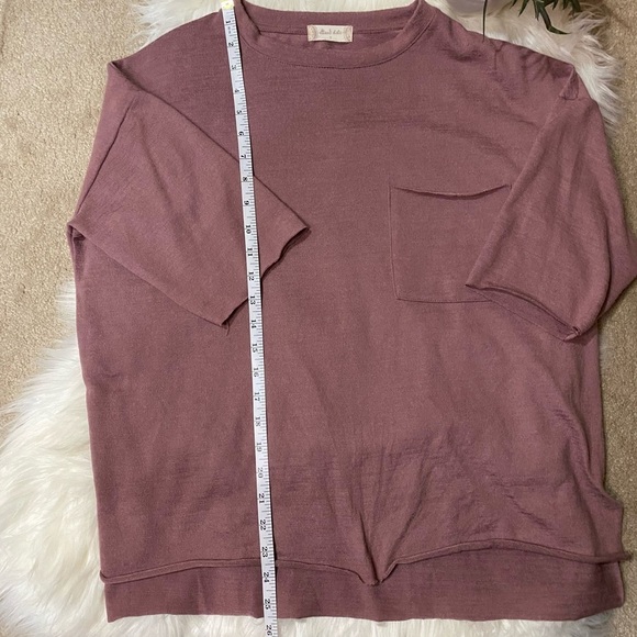 Altar'd State: Oversized Roca Front Pocket‎ Short Sleeve Pink Tee T-Shirt Top - Picture 2 of 8